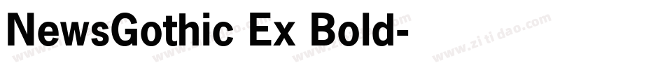 NewsGothic Ex Bold字体转换